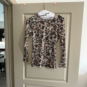 Leopard sheer shirt